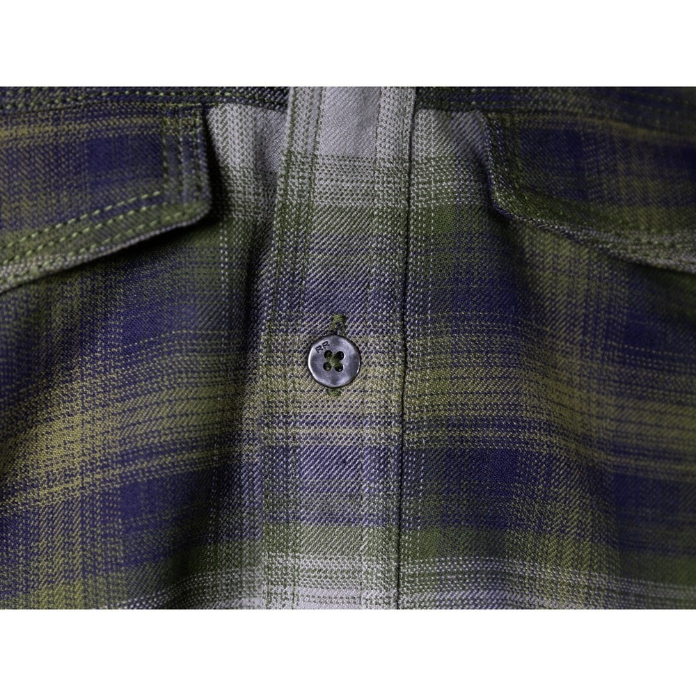 Royal Robbins Mens Plaid Flannel Shirt Green Navy Blue Long Sleeve Small Regular - Picture 5 of 8